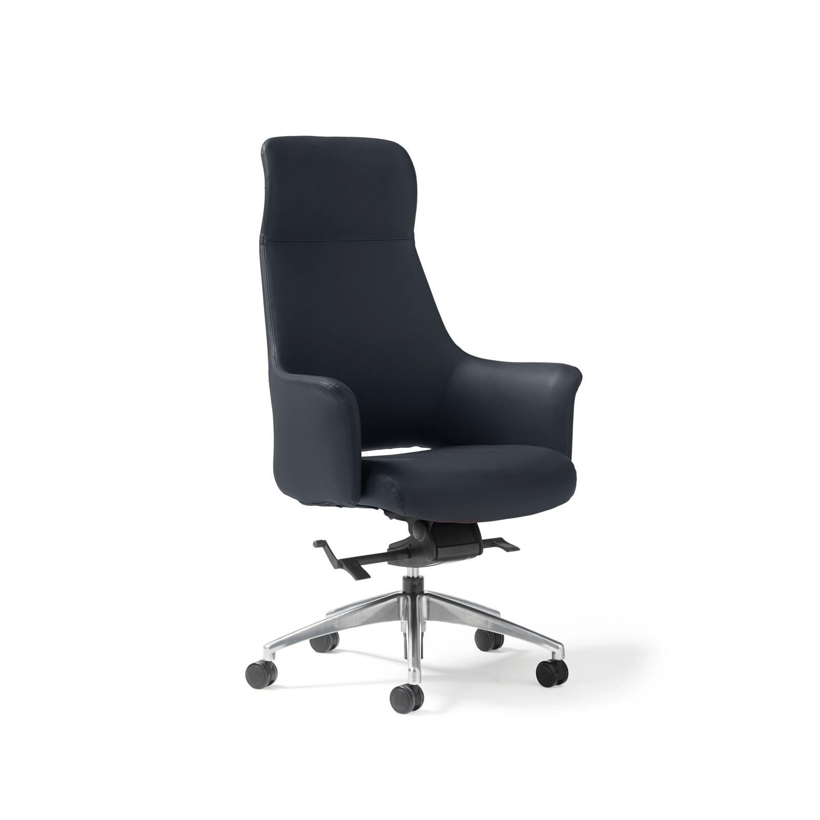 Tempo High back executive chair in the Black faux leather 