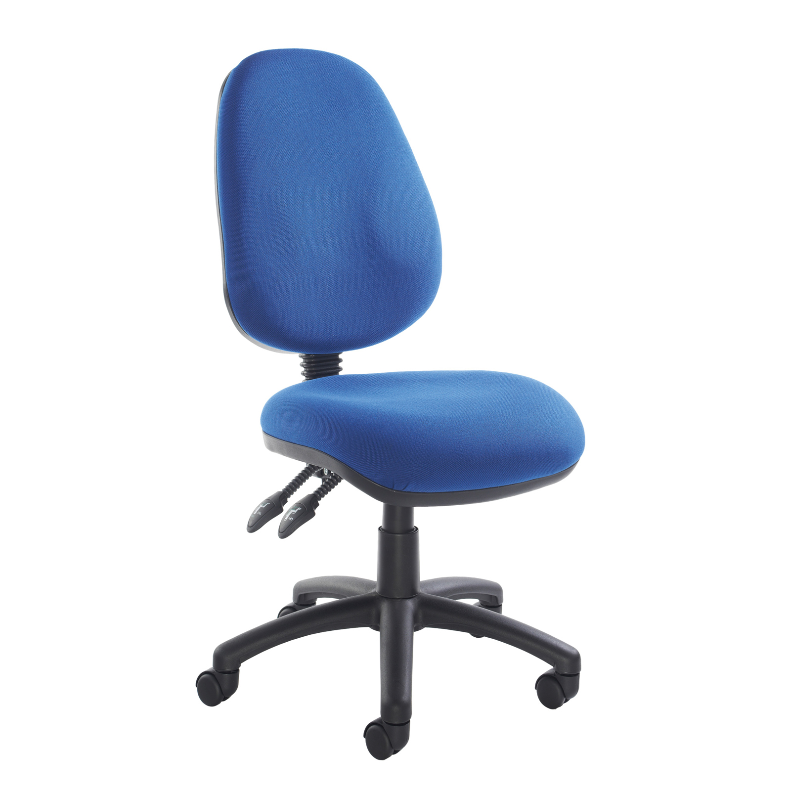 Vantage 100 2 lever PCB operators chair with no arms - blue